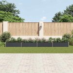 vidaXL Lit surélevé de jardin Acier galvanisé 600x80x45 cm Anthracite