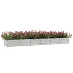 vidaXL Lit surélevé de jardin 480x80x45 cm Acier galvanisé Argenté