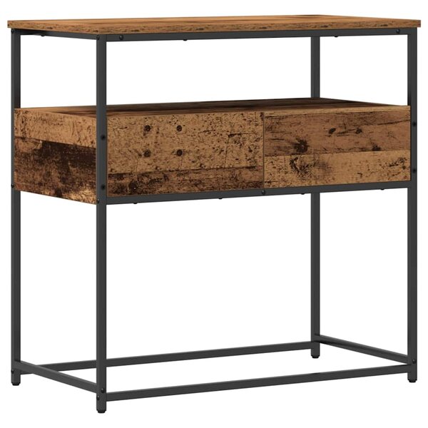 vidaXL Table Console avec tiroir Bois Ancien 75 x 40 x 75 cm