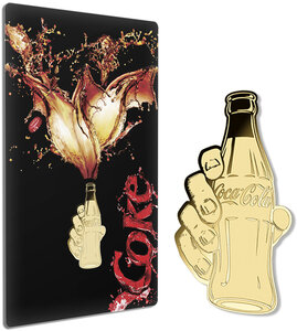 Monnaie COCA-COLA Pop-art Sparkling 1/1000 Oz Medaille Or (PRÉCOMMANDE)