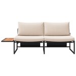 vidaXL Canapé de jardin avec coussin Marron 200.5 x 70 x 85.5 cm Métal