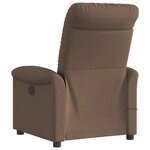 vidaXL Fauteuil de massage inclinable Marron Tissu