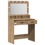 vidaXL Coiffeuse chêne artisanal 79 x 41 x 135 cm Bois d'ingénierie
