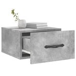vidaXL Tables de chevet murales 2 Pièces gris béton 35x35x20 cm