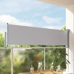 vidaXL Auvent latéral rétractable de patio 80x300 cm Gris