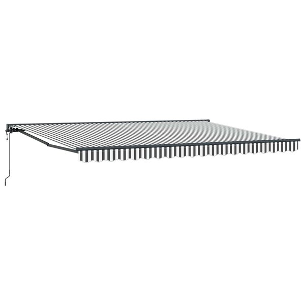 vidaXL Auvent rétractable électrique Anthracite et blanc 4 × 3 5 m