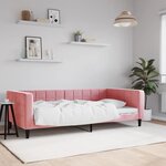 vidaXL Lit de repos rose 100x200 cm velours