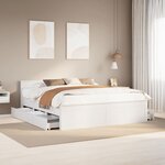vidaXL Cadre de lit sans matelas avec tête de lit 180x200 cm bois pin