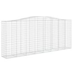 vidaXL Panier de gabions arqué 400x50x160/180 cm Fer galvanisé