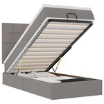 vidaXL Cadre de lit ottoman avec matelas taupe 80x200 cm tissu