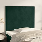 vidaXL Tête de lit Vert foncé 100x5x118/128 cm Velours