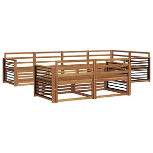 vidaXL Ensemble de canapés d'extérieur 7 pc Naturel