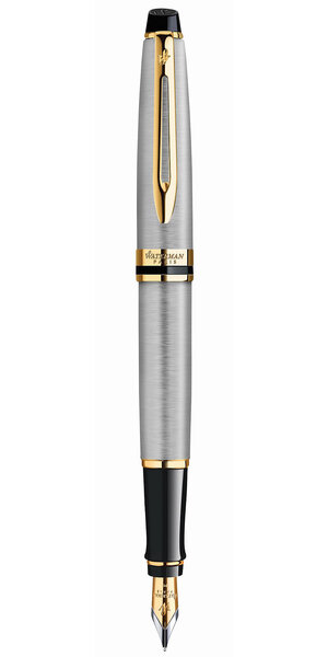 Waterman expert stylo plume acier inoxydable plume moyenne encre bleue coffret cadeau