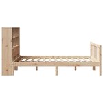 vidaXL Lit bibliothèque sans matelas 140x190 cm bois de pin massif