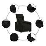 vidaXL Fauteuil inclinable noir tissu