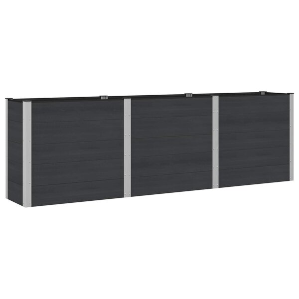 vidaXL Jardinière surélevée Noir 300 x 50 x 91 cm
