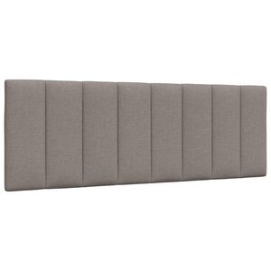 vidaXL Coussin de tête de lit Hanko taupe 140 cm tissu