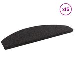 vidaXL Tapis d'escalier auto-adhésifs 15 pc 80 x 28 x 3 5 cm Noir