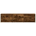 vidaXL Meuble TV avec LED 165 x 34 x 40 cm Chêne Fumé