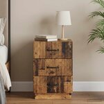 vidaXL Cabinet de chevet avec tiroir Bois ancien 43 x 41 x 63 5 cm
