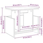 vidaXL Meuble TV Bois ancien 50 x 35 x 45 cm Bois d'ingénierie