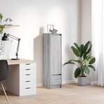 vidaXL Buffet haut sonoma gris 29 5x34x119 5 cm bois d'ingénierie