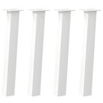 vidaXL Pieds de table console 4 pièces Blanc 72 cm Acier