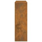 vidaXL Supports pour plantes 2 Pièces Rouillé 24 x 24 x 75 cm