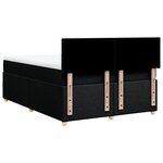 vidaXL Sommier à lattes de lit avec matelas Noir 160x200 cm Tissu