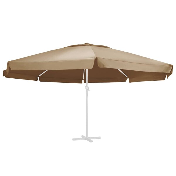 vidaXL Tissu de remplacement pour parasol d'extérieur Taupe 610 cm