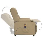 vidaXL Fauteuil de massage Cappuccino Similicuir