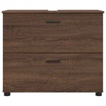 vidaXL Cabinet de salle de bain Chêne marron 76 5 x 35 x 64 cm
