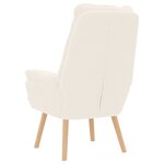 vidaXL Fauteuil Relaxant crème en tissu semblable à de la laine bouclée