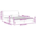 vidaXL Cadre de lit sans matelas marron 160x200 cm similicuir