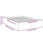 vidaXL Cadre de lit sans matelas chêne fumé 140x200 cm