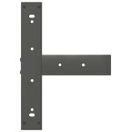 vidaXL Pieds de table de bar en T  2 pièces  anthracite  40 x 35 x (90-91) cm  acier