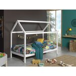 Dallas Lit LP 90X200cm Blanc + Matelas Basic Cool 200x90cm epaisseur 10cm