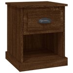 vidaXL Table de chevet chêne marron 39x39x47 5 cm bois d'ingénierie