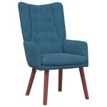 Fauteuil relaxant en velours bleu