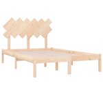 vidaXL Cadre de lit 120x190 cm Petit double Bois massif