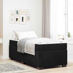 vidaXL Cadre de lit avec matelas Noir 100 x 200 cm Velours