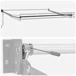 vidaXL Auvent Rétractable Gris clair 500 × 300 cm Tissu et Métal