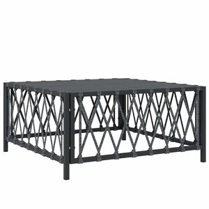 vidaXL Table de jardin anthracite 70x70x34 cm tissu tissé