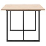 vidaXL Table à manger cadre en O 200x100x75 5 cm bois pin massif acier