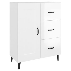 vidaXL Buffet Blanc brillant 69 5x34x90 cm Bois d'ingénierie