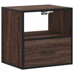 vidaXL Tables de chevet murales 2 Pièces chêne marron 40x31x39 5 cm