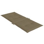 vidaXL Coussins de chaise à dossier haut lot de 2 taupe mélangé tissu