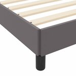 vidaXL Cadre de lit avec matelas Gris 120 x 190 cm tissu