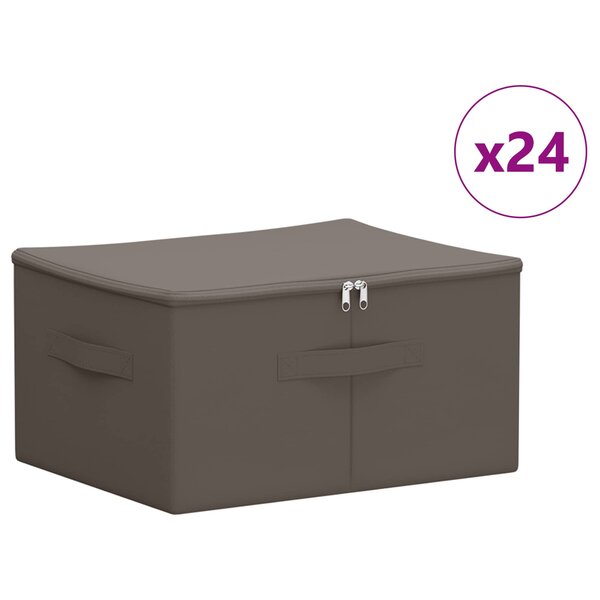 vidaXL Boîte de rangement 24 pc Tissu intissé 43 x 34 x 23 cm 33 6 L
