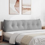 vidaXL Coussin de Dos Gris nuage 180 x 24 x 50 cm tissu